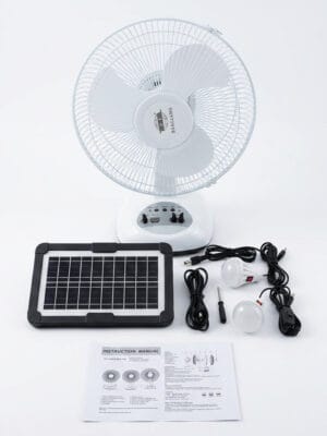 d2c702ba-e4a5-460d-9824-749eb9710043.jpg منظومة مروحة الطاقة الشمسية المتنقلة سانليانغ باللون الأبيض مع اللوح الشمسي ولمبات الليد الـ LED