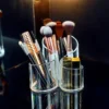 منظم مكياج وأدوات تجميل أكريليك شفاف – حامل فرش وأرواج متكامل لتنظيم التسريحة